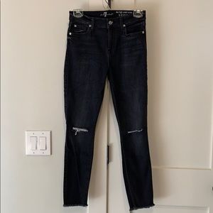 7 For All Mankind High Waist Ankle Skinny Jean